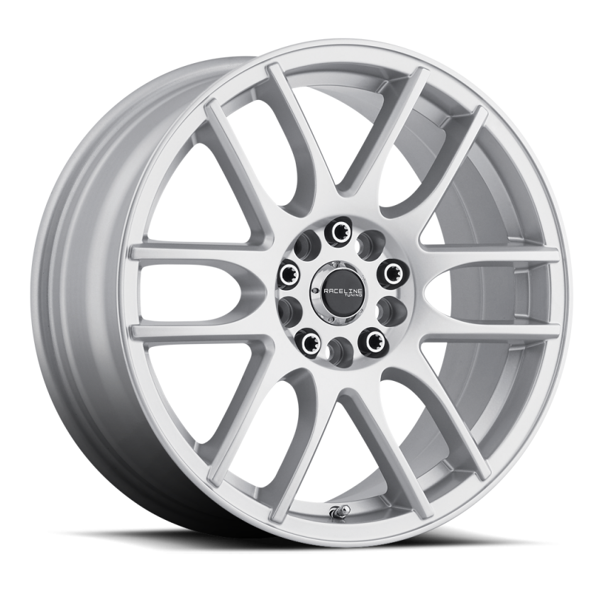 Raceline 141S Mystique 17x7.5in / 4x100/4x108 BP / 40mm Offset / 72.62mm Bore - Gloss Silver Wheel