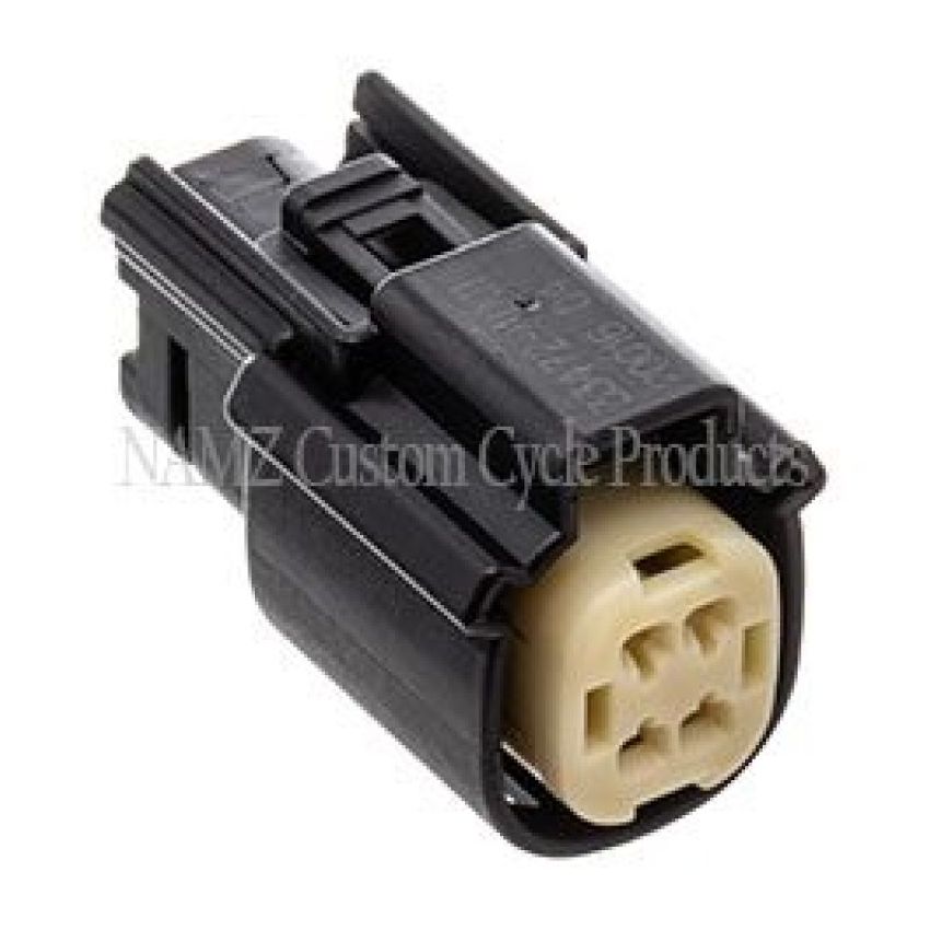 NAMZ NM-33472-4001 07-23 V-Twin Molex MX-150 4-Position Female Connector - Black (HD 72177-07BK)