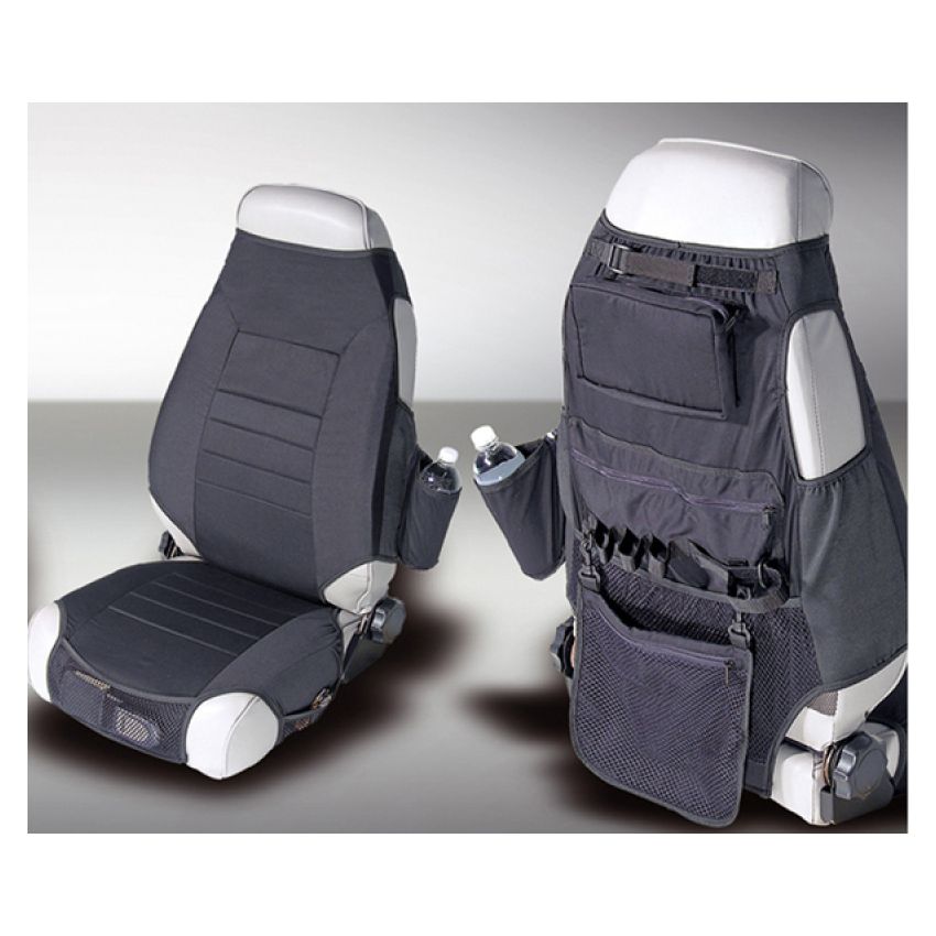 Rugged Ridge Fabric Seat Protectors Black 76-06 Jeep CJ / Jeep Wrangler