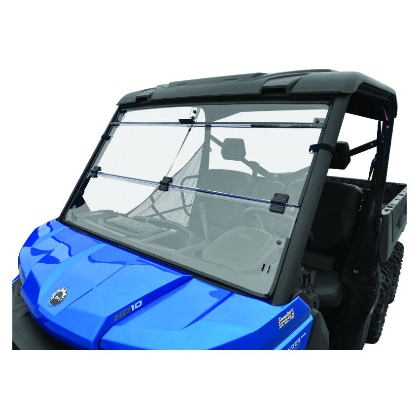 QuadBoss 375784 16-22 Can-Am Defender HD10 Windbreak Folding Windshield