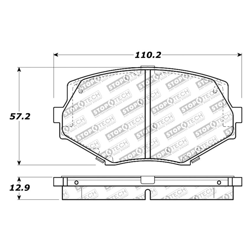 Stoptech 309.06350 Performance 94-97/99-05 Miata w/Normal Suspension Front Brake Pads D635