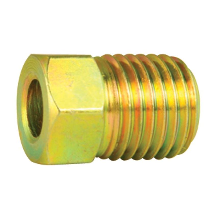 AGS BLF-12C-5 Steel Tube Nut, 3/16 (3/8-24 Inverted), 5/card