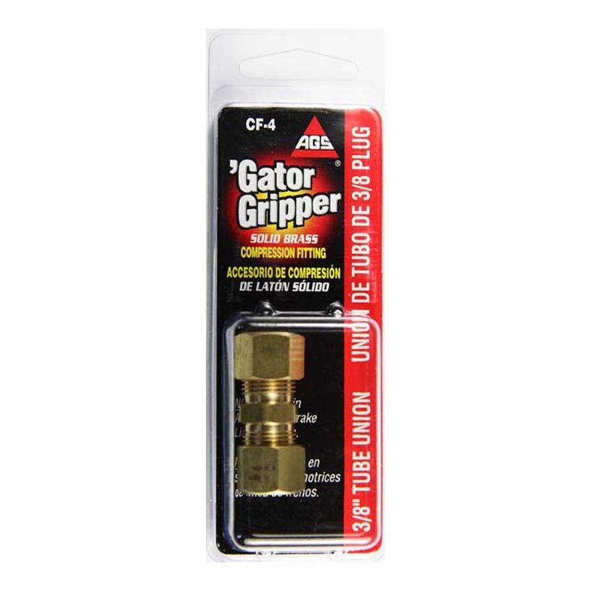 AGS CF-4 Brass compression union, 3/8, 1/card