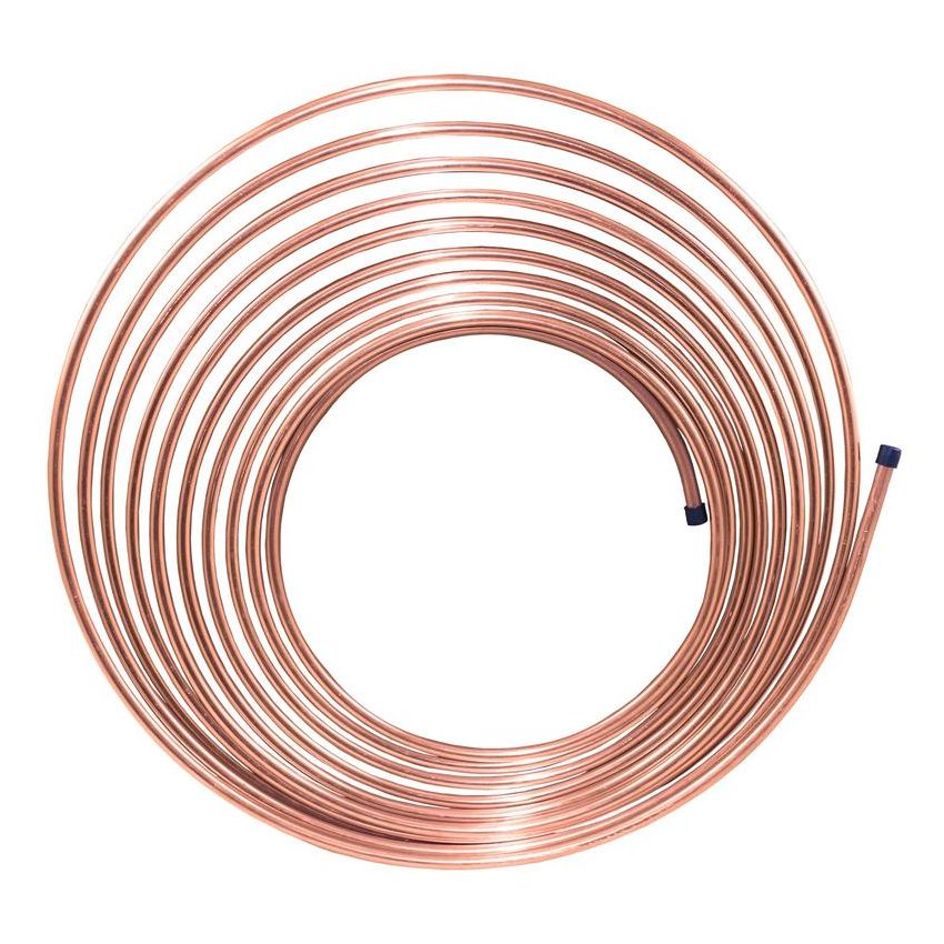 AGS CNC-425 NiCopp Nickel/Copper Brake Line Tubing Coil, 1/4 x 25ft