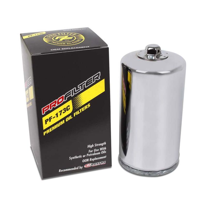ProFilter PF-173C Harley Spin-On Chrome Various Performance Oil Filter