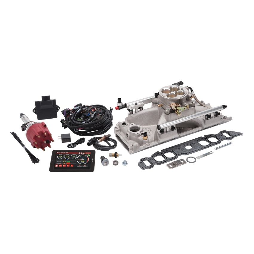 Edelbrock 35840 Pro Flo 4 EFI System Seq Port BBC Oval Port 850 Max HP 60lb/hr Satin Finish