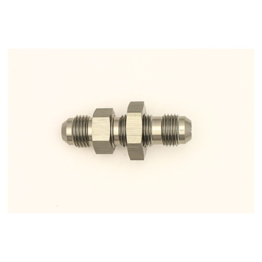 DeatschWerks 6AN Male Flare To 6AN Male Flare Bulkhead Adapter (Incl. Nut)