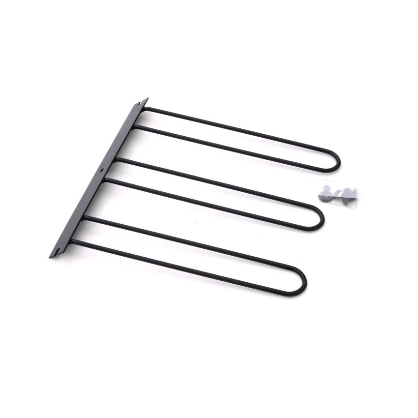 Lund Universal Cargo Bike Attachment 20x60 Non-Folding Steel Carrier - Black