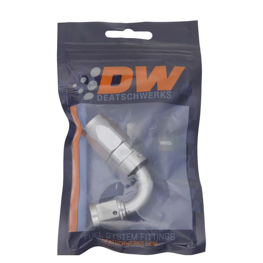 DeatschWerks 6AN Female Swivel 120-Degree Hose End CPE - Anodized DW Titanium
