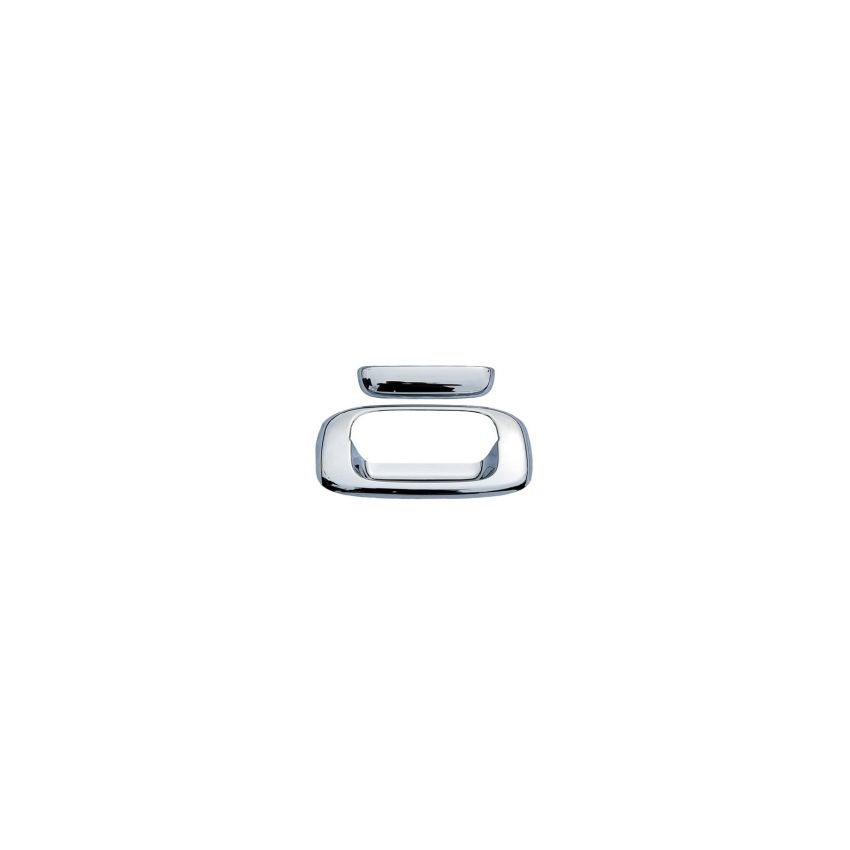 AVS 15-18 Chevy Silverado 1500 (w/Rear Camera) Tailgate Handle Cover 2pc - Chrome