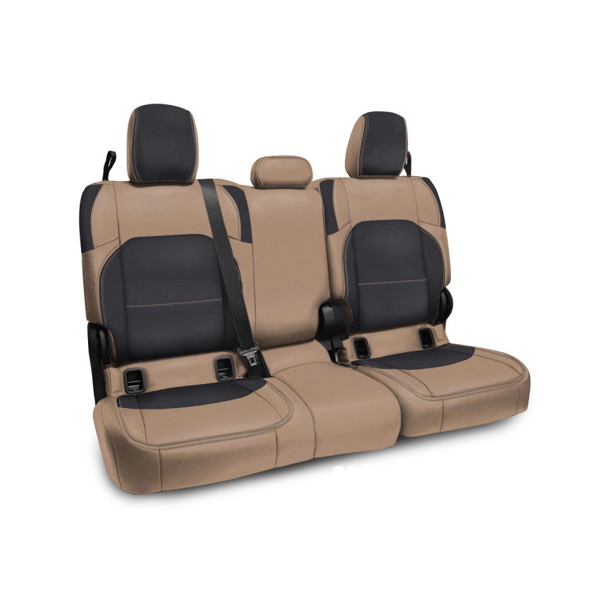 PRP  2020+Jeep Gladiator JT Rear Bench Cover with Cloth Interior - Black/Tan