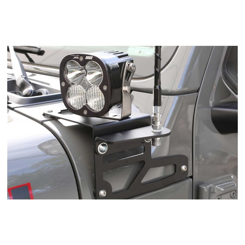 Fabtech 18-21 Jeep JL/JT Antenna Light Bracket Kit (Non-Adjustable)