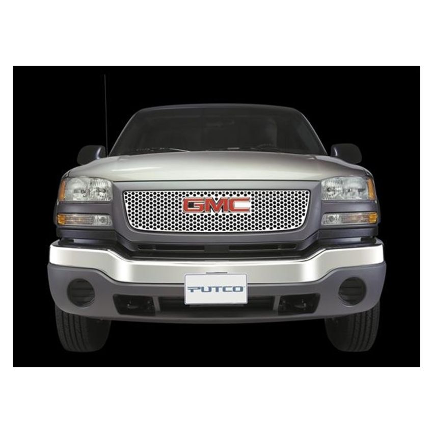 Putco 84110 01-02 GMC Sierra HD w/ Logo CutOut Punch Stainless Steel Grilles