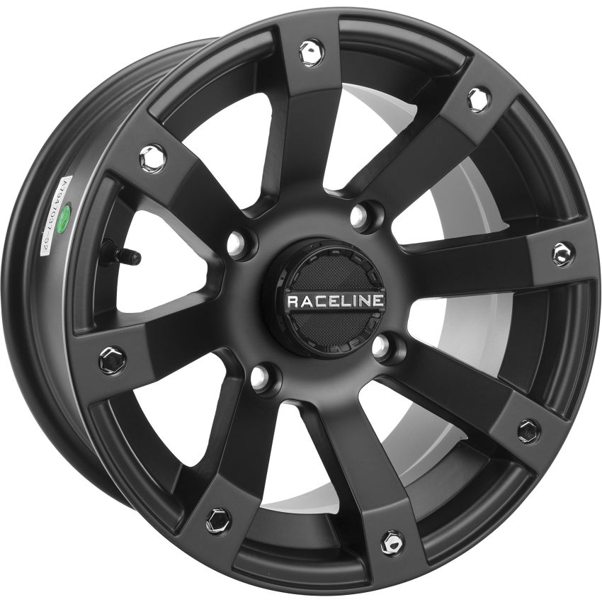 Raceline A79 Scorpion 12x7in / 4x110 BP / -47mm Offset / 83.8mm Bore - Satin Black Wheel