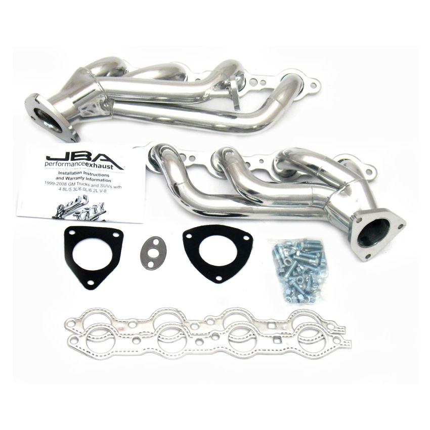 JBA 99-02 GM Truck 6.0L LS w/o A.I.R. w/EGR 1-5/8in Primary Silver Ctd Cat4Ward Header