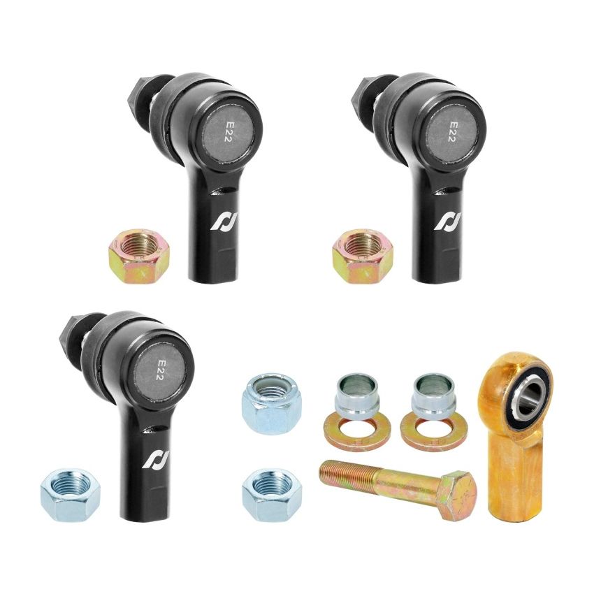 RockJock RJ-527001-101 JL/JT Front Adjustable Sway Bar End Link Rod End Pack Sealed Style