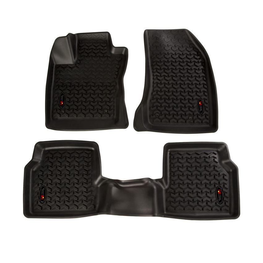 Rugged Ridge Floor Liner Front/Rear Black 2018-2019 Jeep Compass