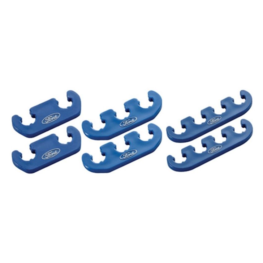 FORD FRD302-637 Spark Plug Wire Dividers 6pk Blue Plastic
