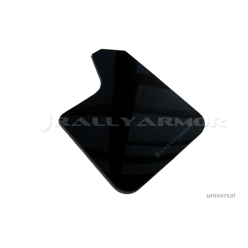 Rally Armor Universal fitment (no hardware) UR Black Mud Flap w/ Grey Logo