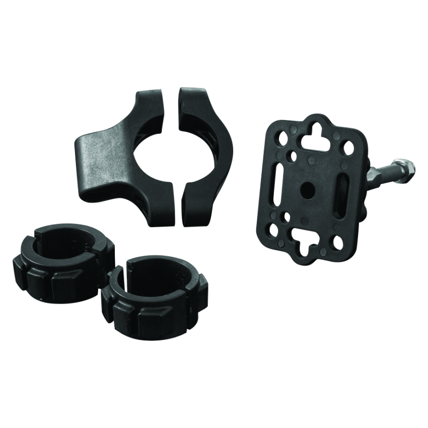 Kuryakyn 1671 Handlebar Accessory Mount Standard 7/8 to 1-1/4in Bar Black