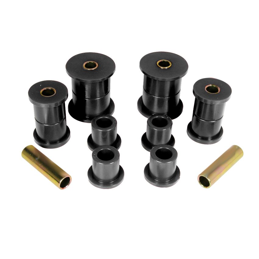 Prothane 1-1014-BL 74-91 Jeep Cherokee Front Spring & Shackle Bushings (w/ 2in OD Main Eye) - Black