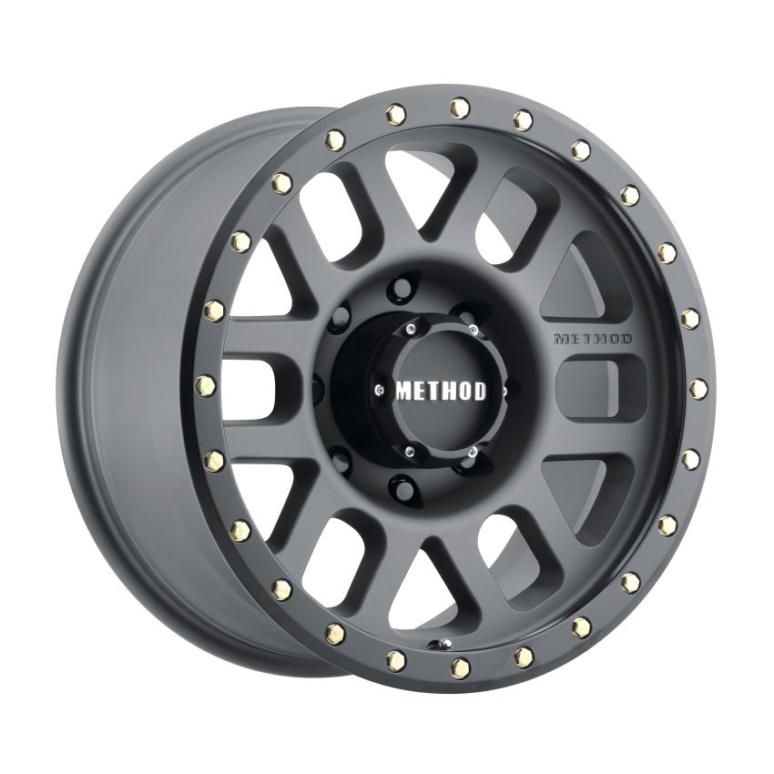 Method Wheels MR30989080818 Method MR309 Grid 18x9 +18mm Offset 8x6.5 130.81mm CB Titanium/Black Street Loc Wheel