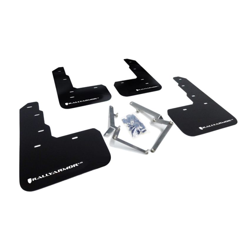 Rally Armor MF47-UR-BLK/WH Black Mud Flap/White Logo