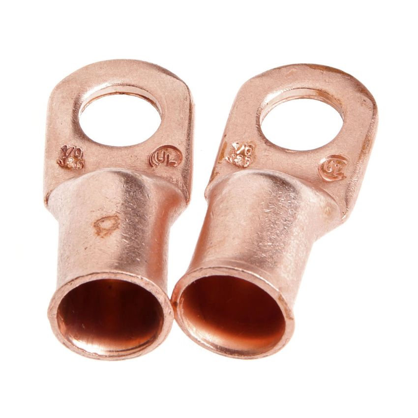 Forney 60096 Copper Cable Lugs, Number 1/0 Cable with 3/8-Inch Stud Size, 2-Pack
