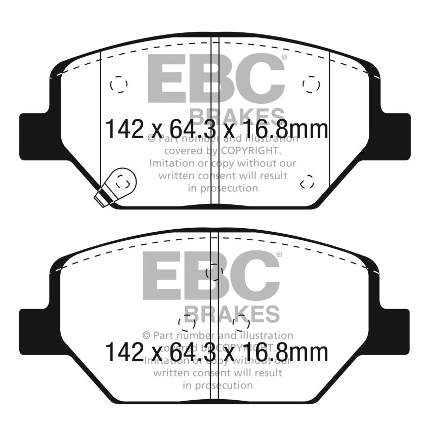 EBC Brakes UD1886 Ultimax OEM Replacement Brake Pads