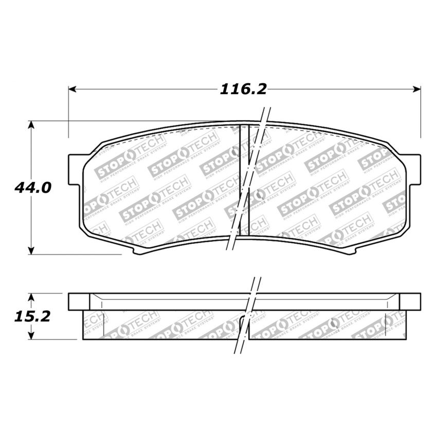 Stoptech 308.06060 Street Brake Pads - Rear