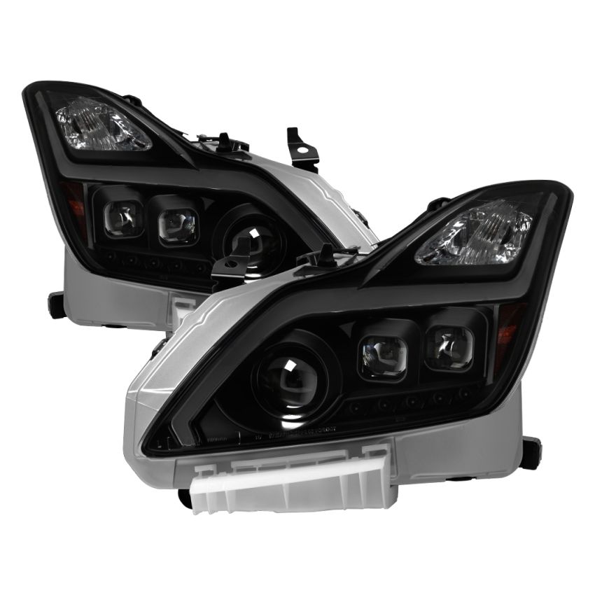 xTune Infiniti G37 Coupe HID Only 08-15 Projector Headlights Black Smoked PRO -JH-IG3708-2D-LB-BSM