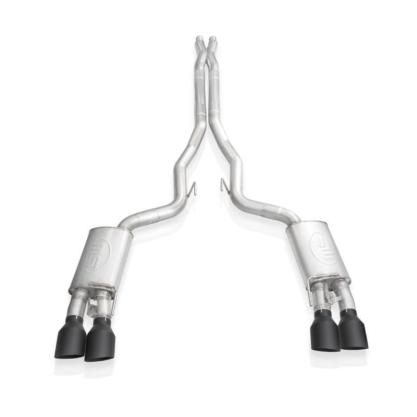 Stainless Works GT500CBXFCRB 2020 Ford GT500 Redline Catback X-Pipe Exhaust Factory Connect - Black Tips