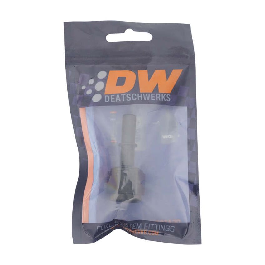 DeatschWerks 8AN Female Flare Swivel to 3/8in Male EFI Quick Disconnect - Anodized Matte Black