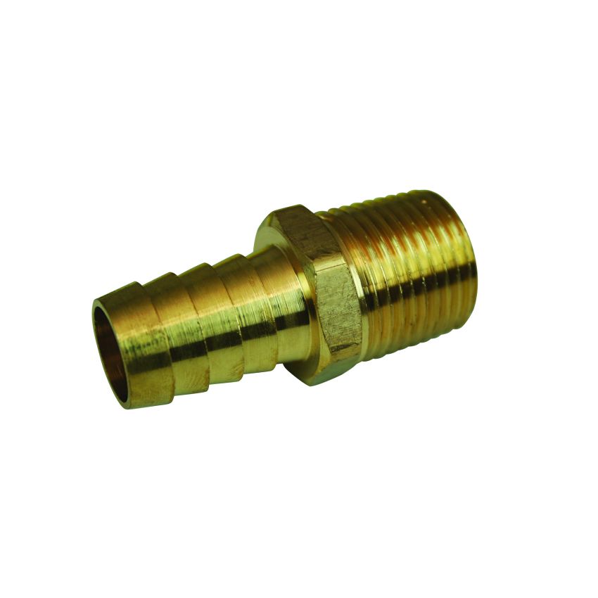Moroso 22735 Straight Fitting - 1/2in NPT to 5/8in Barbed - Brass - Single