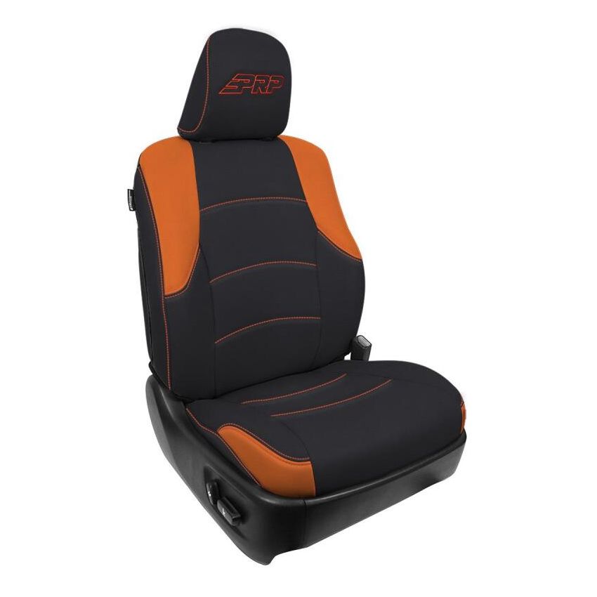 PRP Seats B066-05 PRP 11-24 Toyota 4Runner Front Seat Covers (Pair) - Black/Orange