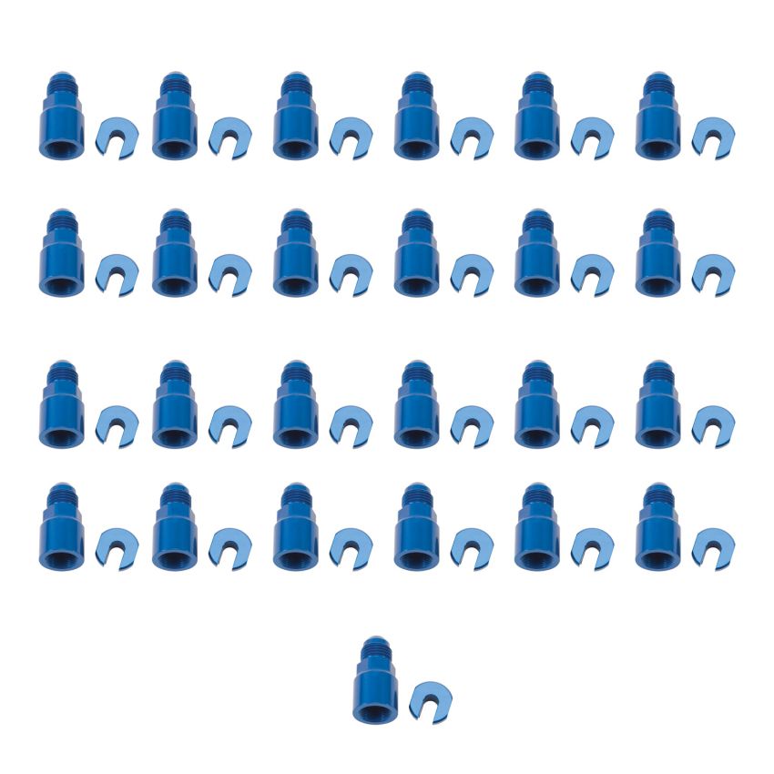 Russell Performance -6 AN Male to 3/8in SAE Quick-Disc Female EFI Adapter Fitting(Bulk Qty 25)-Blue