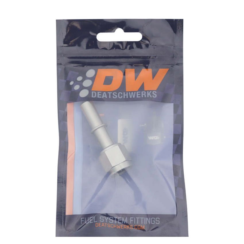 DeatschWerks 6AN Female Flare Swivel to 3/8in Male EFI Quick Disconnect - Anodized DW Titanium