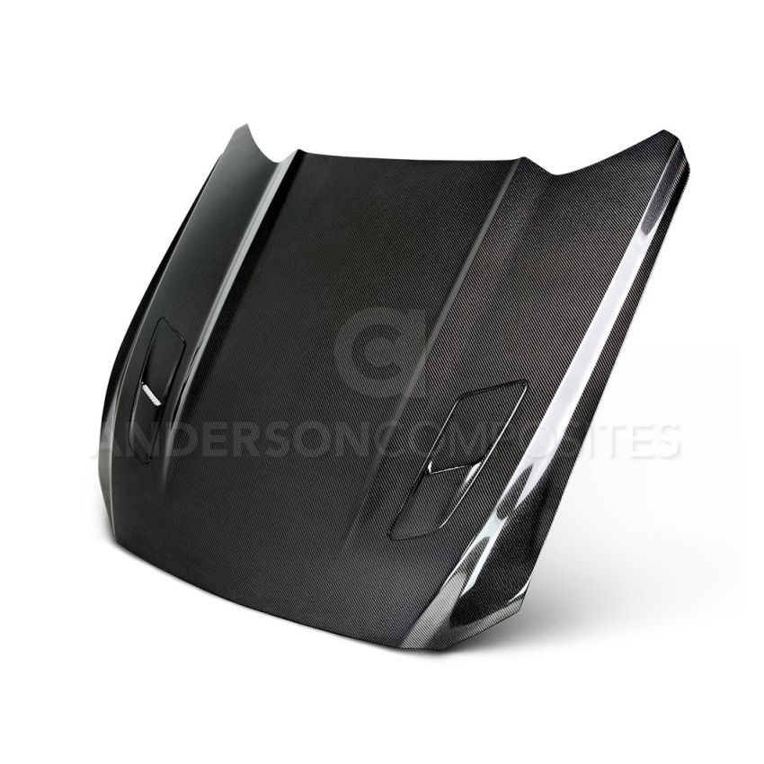 Anderson Composites 2015-2017 Ford Mustang Double Sided Carbon Fiber Type-OE Style Hood
