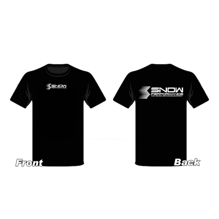 Snow Performance T-shirt Black w/White Logo - Small