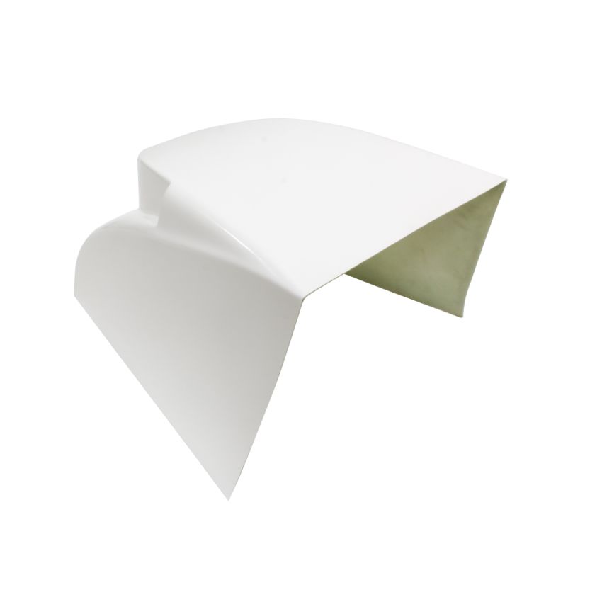 TRIPLE X RACE COMPONENTS TXRMID-BW-5435 Midget Hood Inside The Rail White