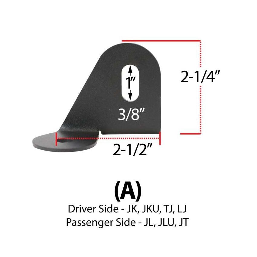 Rugged Radios MT-ANT-JEEP-PS Antenna Mount for Jeep Wrangler TJ LJ JK JL and Gladiator JT Jeep B Mount