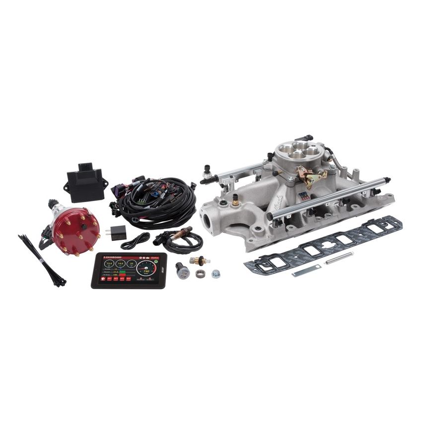 Edelbrock 35940 Pro Flo 4 EFI System Seq Port Ford Super Victor 8.2 302-347 625 HP 35lb/hr Satin Finish