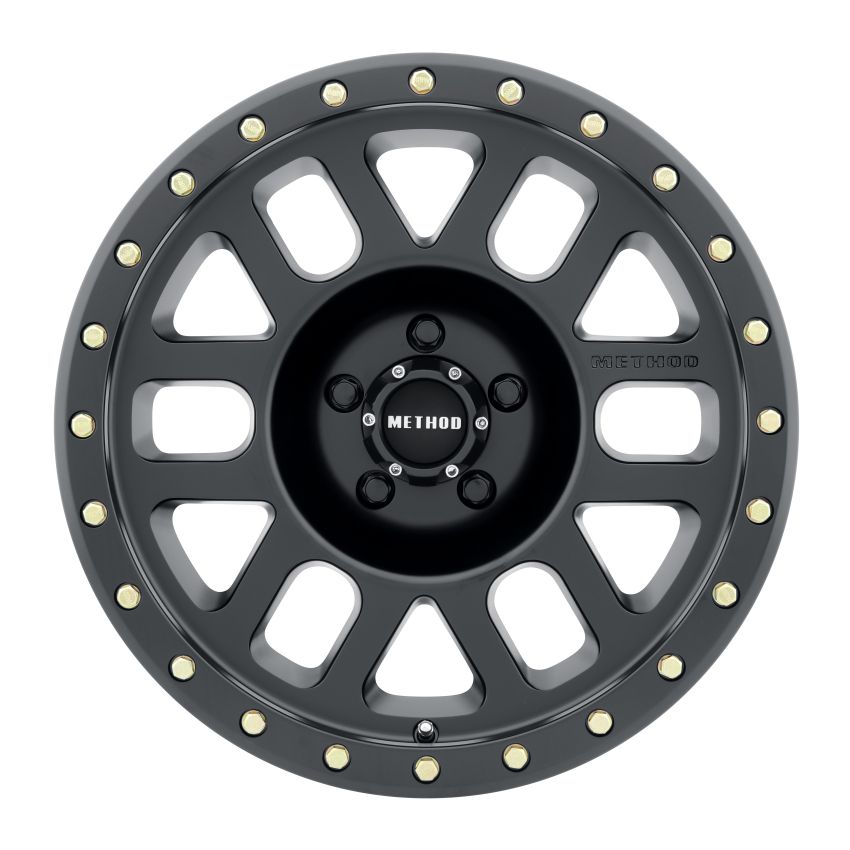 Method Wheels MR30978550500 Method MR309 Grid 17x8.5 0mm Offset 5x5 94mm CB Matte Black Wheel
