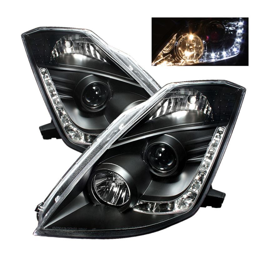 SPYDER 5064738 Projector Headlights - DRL - Black