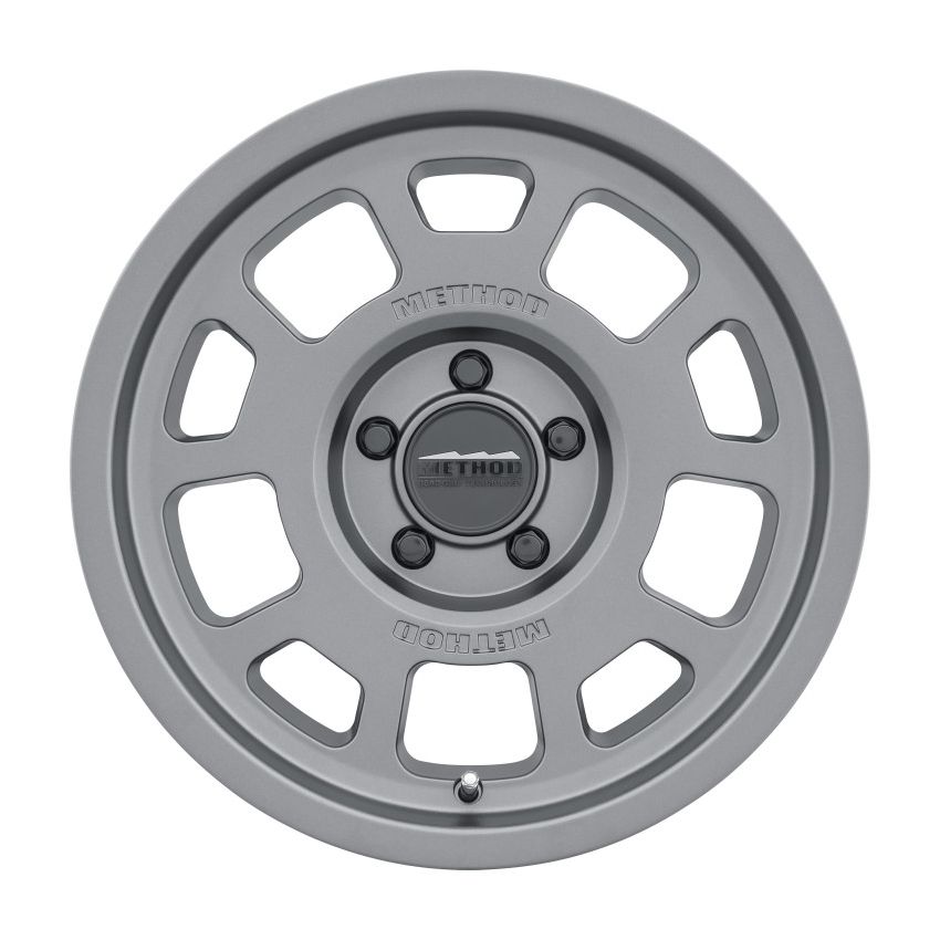 Method MR705 17x8.5 0mm Offset 5x5 71.5mm CB Titanium Wheel