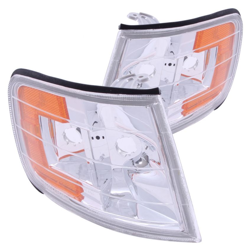 ANZO Corner Lights 1994-1997 Honda Accord Euro Corner Lights Chrome w/ Amber Reflector