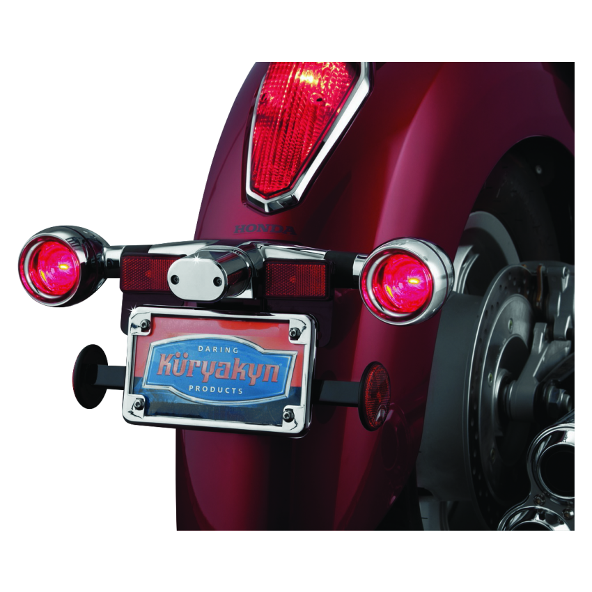 Kuryakyn 2269 Deep Dish Bezels With Red Lenses