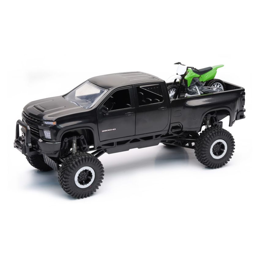 New Ray Toys SS-37596 Chevy Off Road Pickup with Dirt Bike/ Scale - 1:20