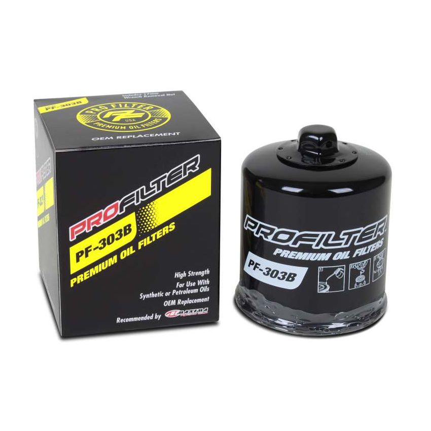 ProFilter PF-303B Honda/Kawasaki/Polaris/Yamaha Spin-On Black Various Performance Oil Filter