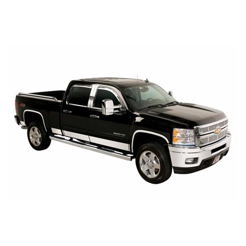 Putco 2021 Ford F-150 Super Cab 8ft Long Box Stainless Steel Rocker Panels (4.25in Tall 12pcs)